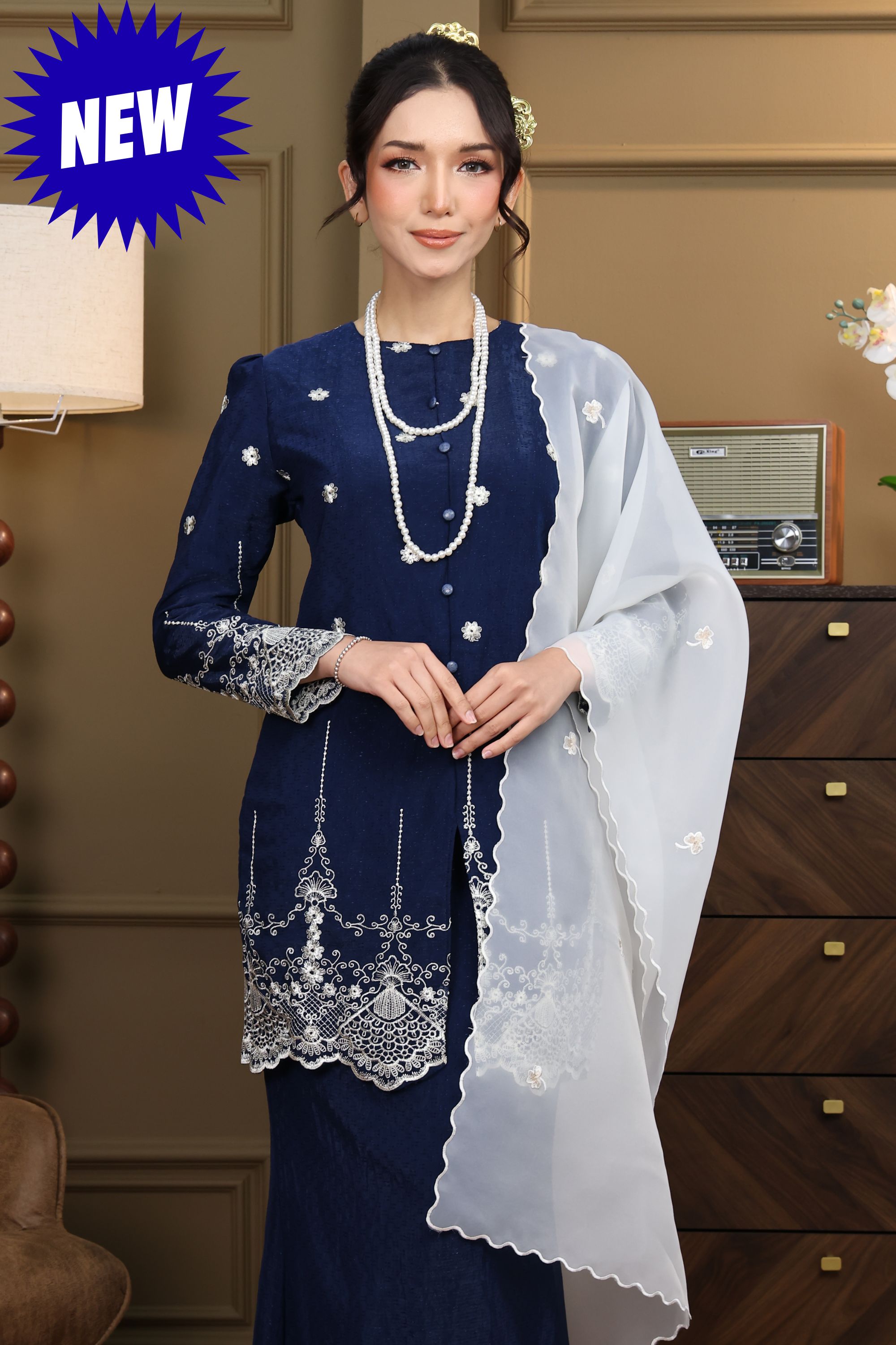 Kebarung Seroja Royal Blue 