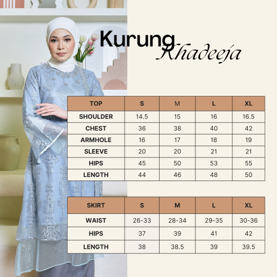 Khadeeja Kurung (Light Blue)