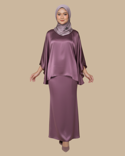 Kurung Kaftan Aisyah  - Dusty Purple