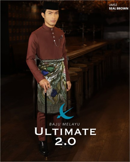 Baju Melayu Ultimate 2.0 in Seal Brown