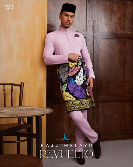 Baju Melayu Revuelto in Lilac