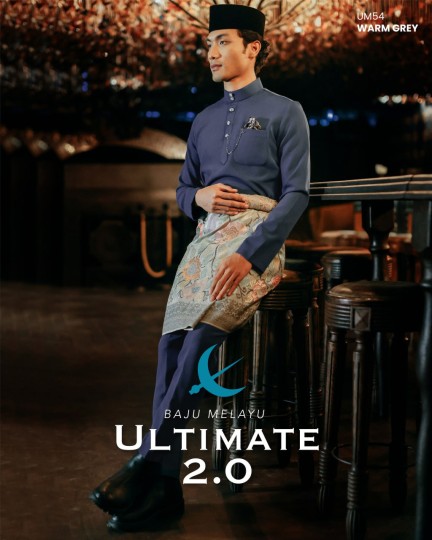 Baju Melayu Ultimate 2.0 in Warm Grey