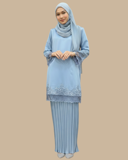 Kurung Khaleda - Powder Blue