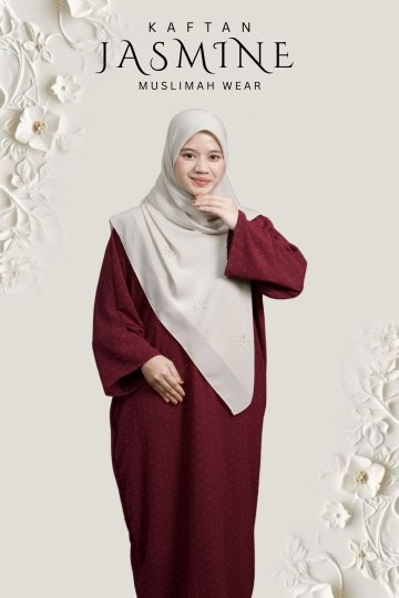 KAFTAN JASMINE MATERIAL PREMIUM SOFT CREPE SEJUK TAK MUDAH KEDUT PELBAGAI WARNA