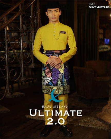 Baju Melayu Ultimate 2.0 in Olive Mustard