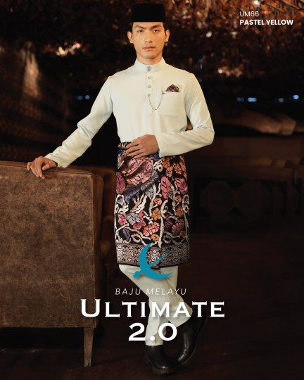 Baju Melayu Ultimate 2.0 in Pastel Yellow