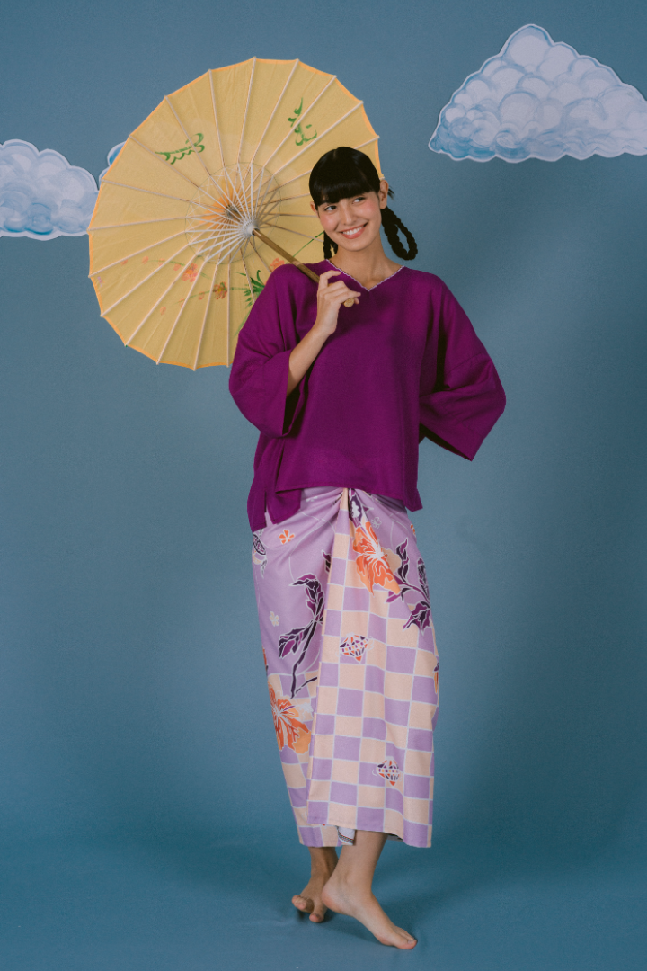 JIWA BAJU KEDAH TOP IN PURPLE