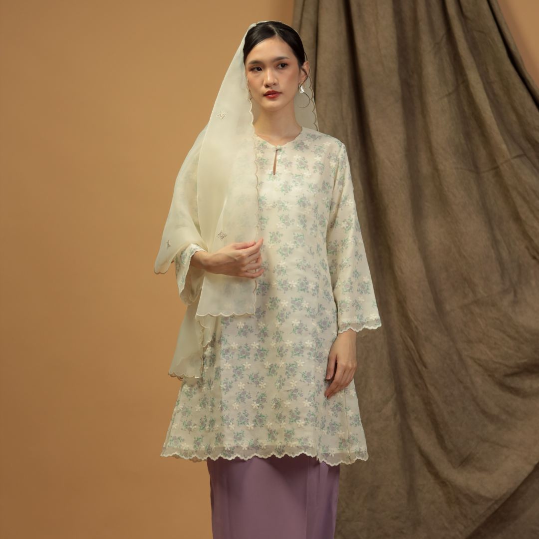 Kurung Senyum Seroja (Purple) - Image 1