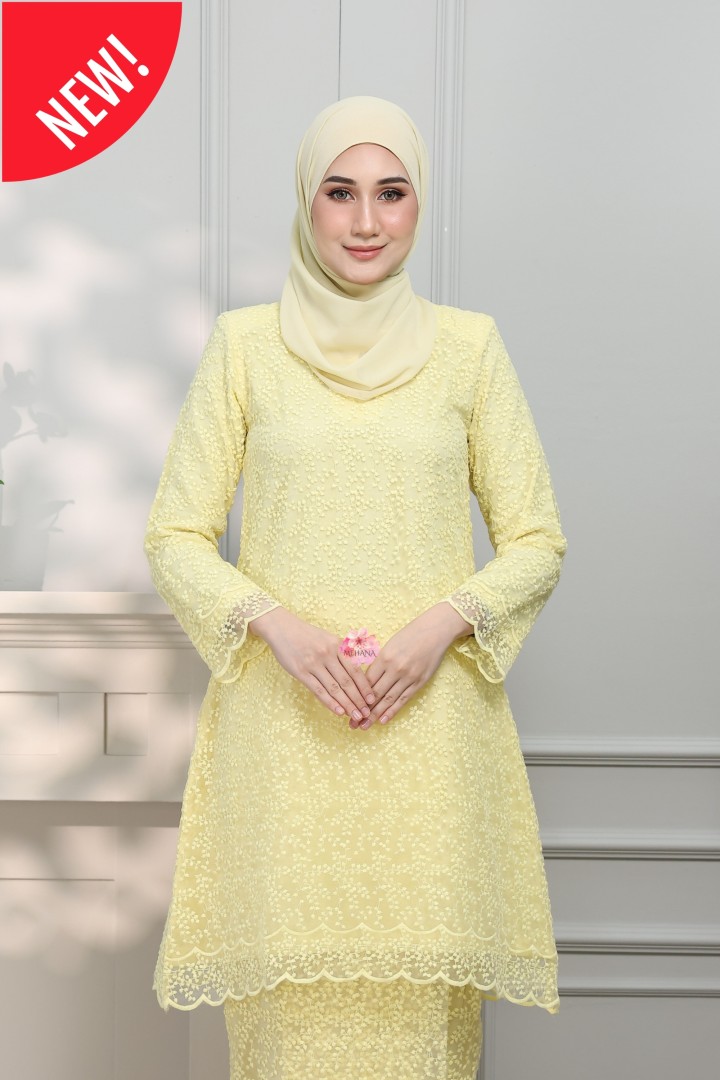 ALANA KURUNG PAHANG SOFT YELLOW