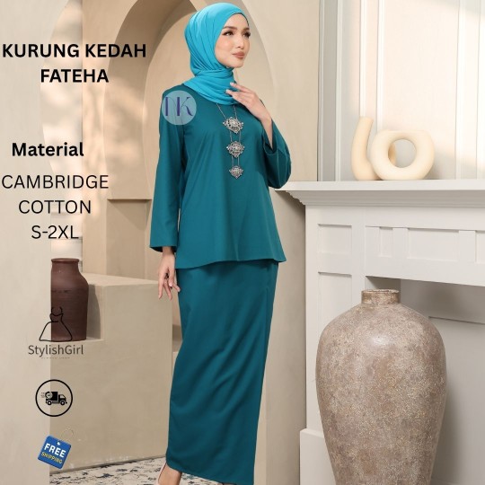 KURUNG KEDAH FATEHA-TURQUOISE