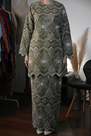 BAJU KURUNG RIAU SERENA OLIVE