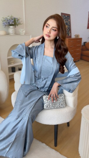 MAWWAR MODERN KEBAYA IN DUSTY BLUE
