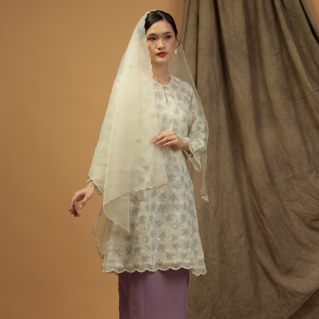 Kurung Senyum Seroja (Purple) - Image 3
