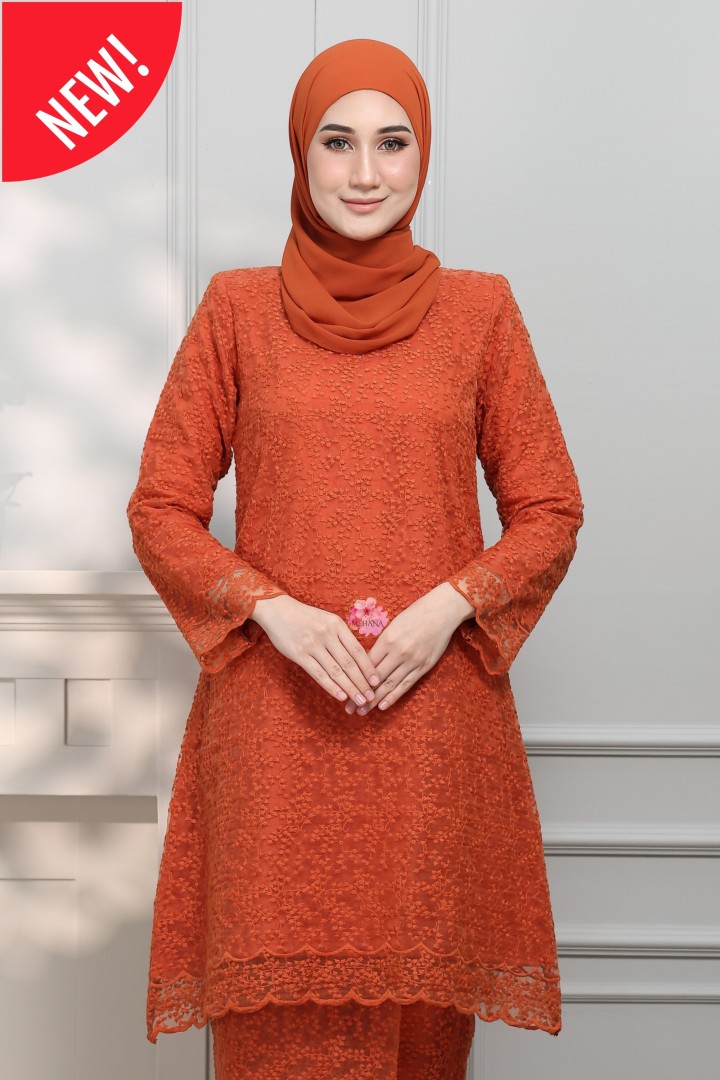 ALANA KURUNG PAHANG BRICK ORANGE