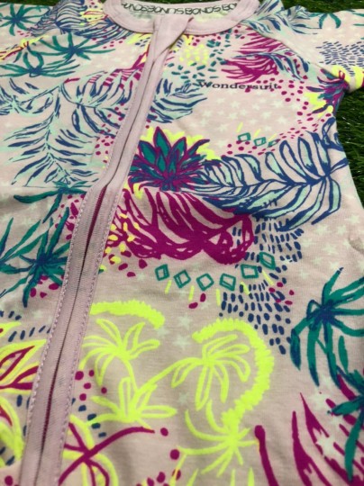 Zippy Wondersuit Colourful Leafs Base Pink