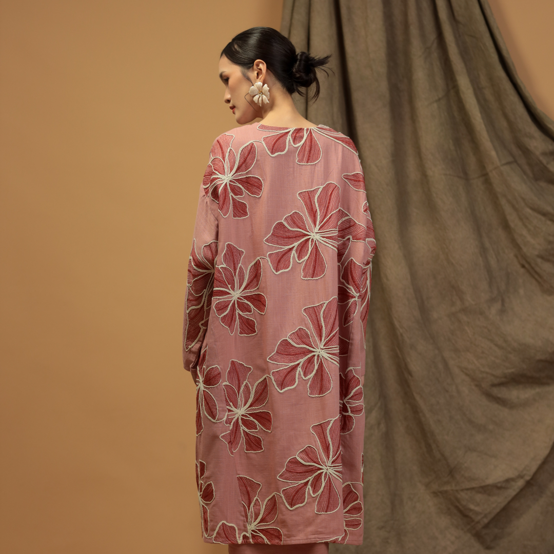 Kurung Rimbun Randia (Merah Samar) - Image 3