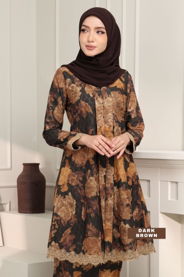 CHEMPAKA KEBAYA DARK BROWN