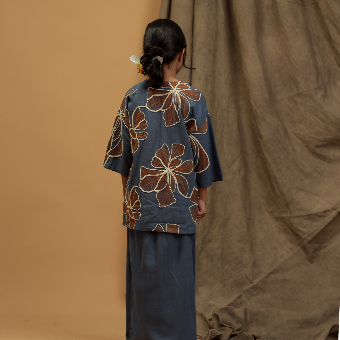 Kurung Rimbun Randia (Biru Denim) - Image 3