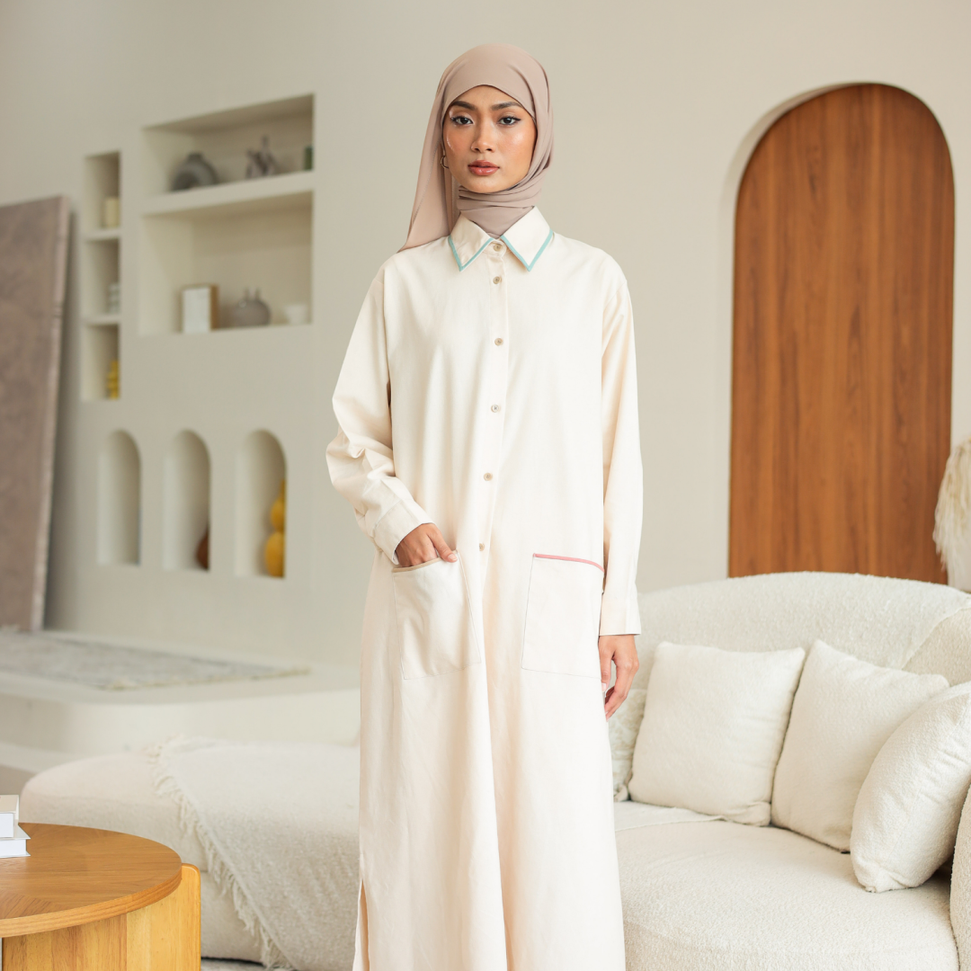 Luma Long Dress (Cream) - Image 2