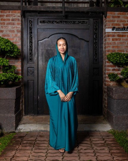 Ameena Abaya - Teal Green