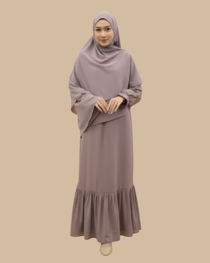 Jubah Qhyraa - Dusty Purple