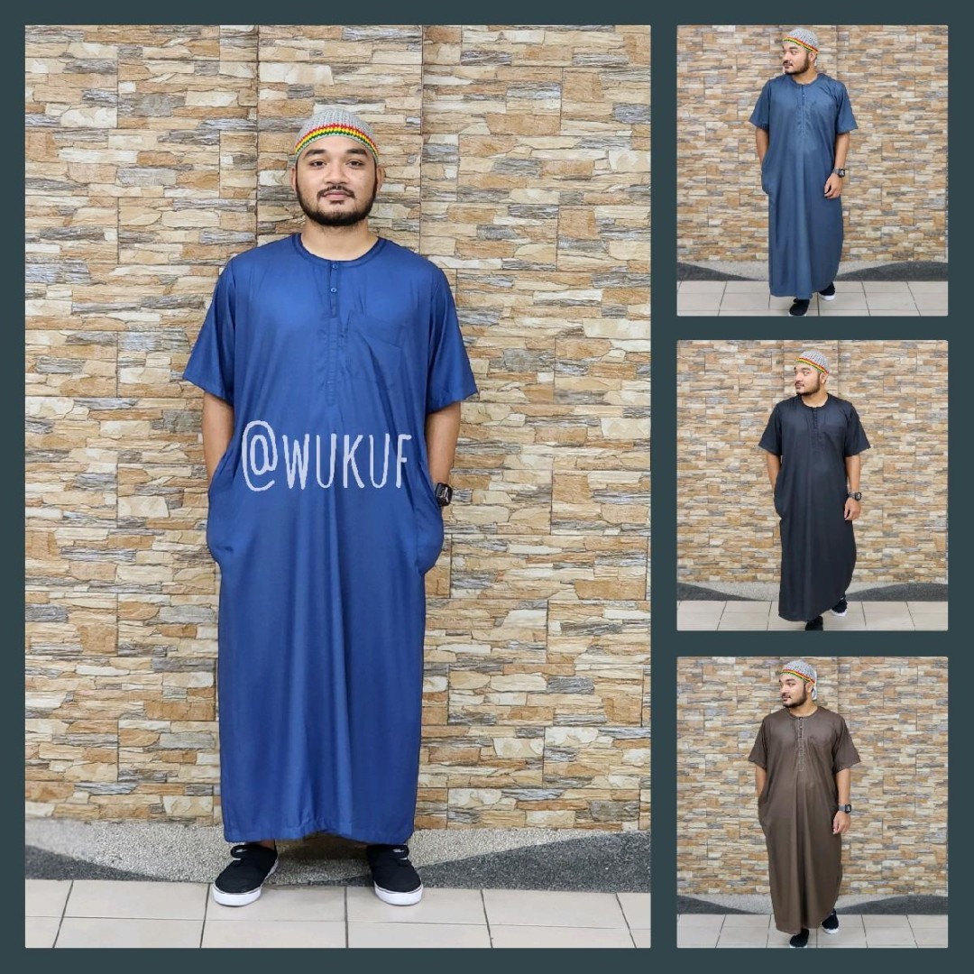 JUBAH LENGAN PENDEK COTTON