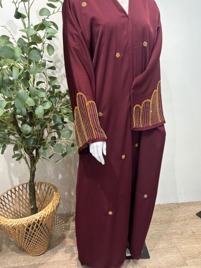 Abaya Afeeya (Maroon)