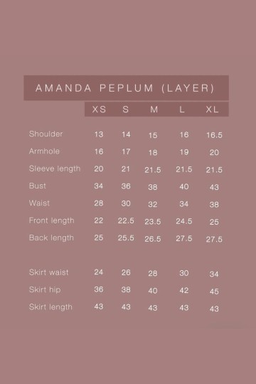 AMANDA LAYER PEPLUM IN BLACK FOREST