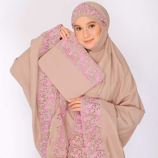 Telekung Maya - Nude In Pink