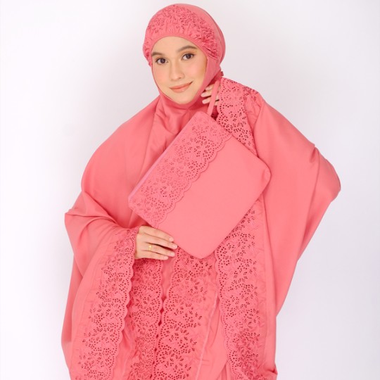 Telekung Maya - Rose Pink