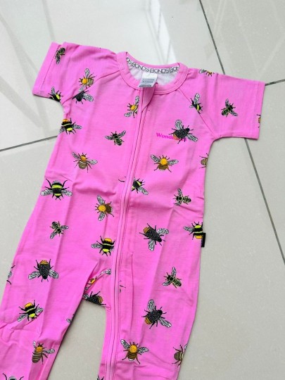Zippy Wondersuit Bees Pink