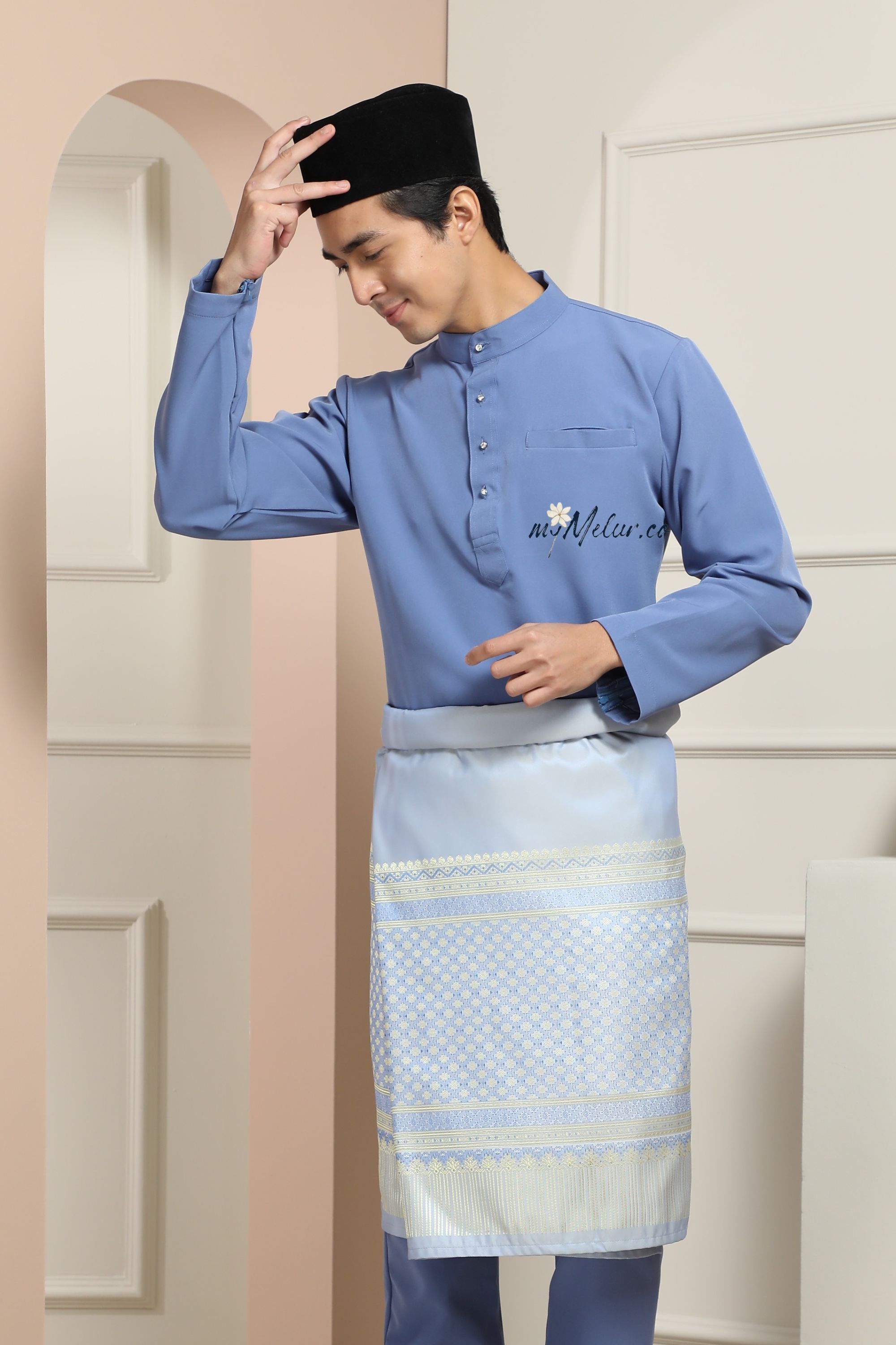 BAJU MELAYU EXCLUSIVE PERIWINKLE BLUE #7
