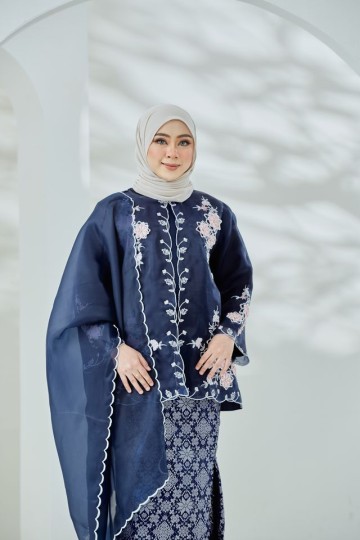 Seroja Kurung - Blue