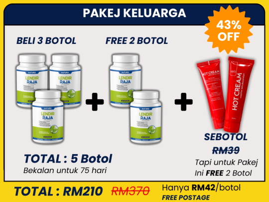 Lendir Raja 3 Botol + Free 2 Botol