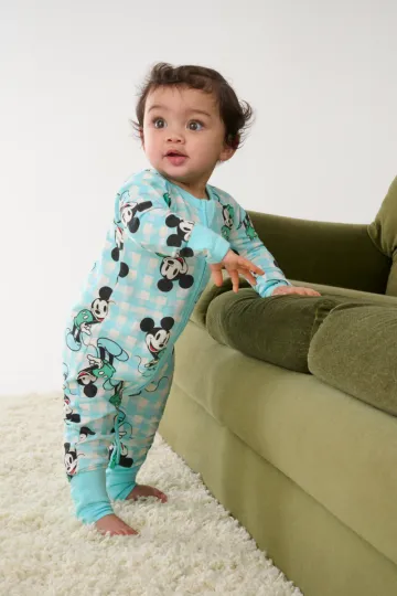 Zippy Wondersuit Picnic Mickey Light Blue