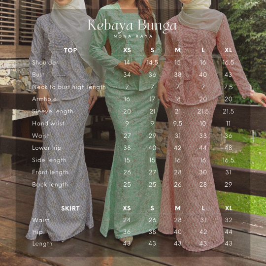 KEBAYA BUNGA IN BLOOMING BLUEBERRY