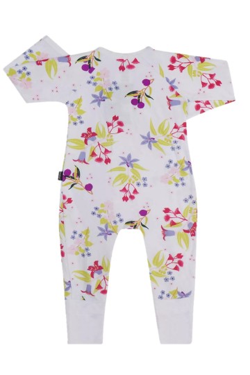 Zippy Wondersuit Bush Tucker Floral White