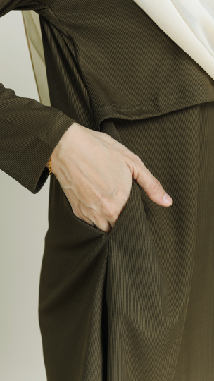 PLAIN BLOUSE KNIT OLIVE