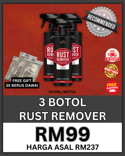 PAKEJ PALING JIMAT- 3 BOTOL RUST REMOVER