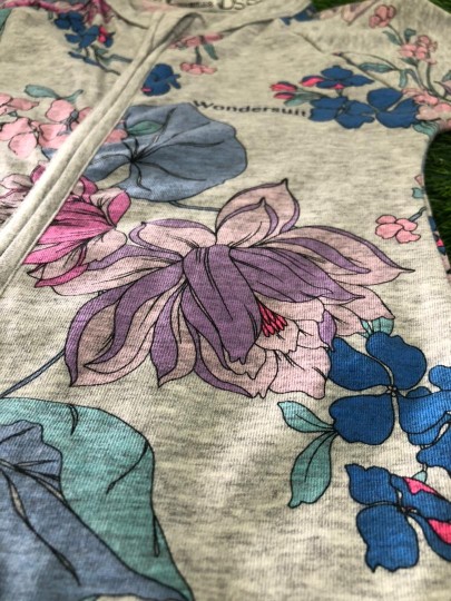 Zippy Wondersuit Floral Love New Gray Marle