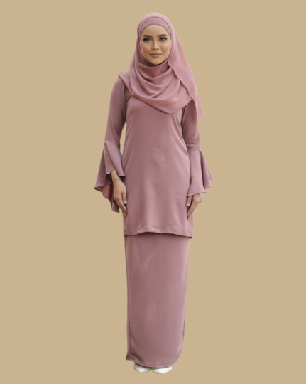 Kurung Salma - Dusty Pink