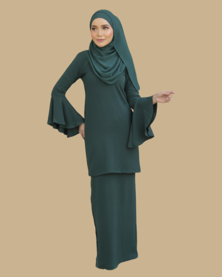 Kurung Salma - Emerald Green