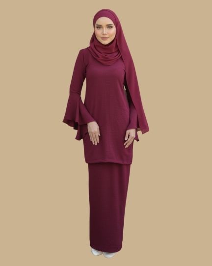 Kurung Salma - Maroon