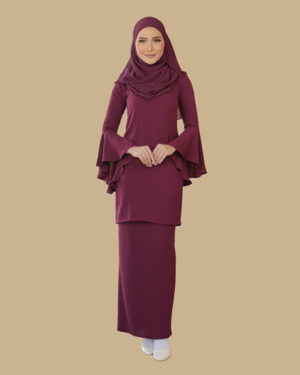 Kurung Salma - Plum