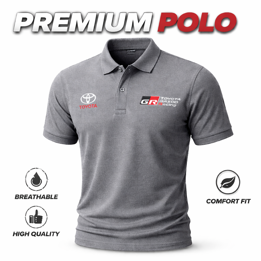 TSHIRT POLO TOYOTA GAZO BERSULAM (GREY)