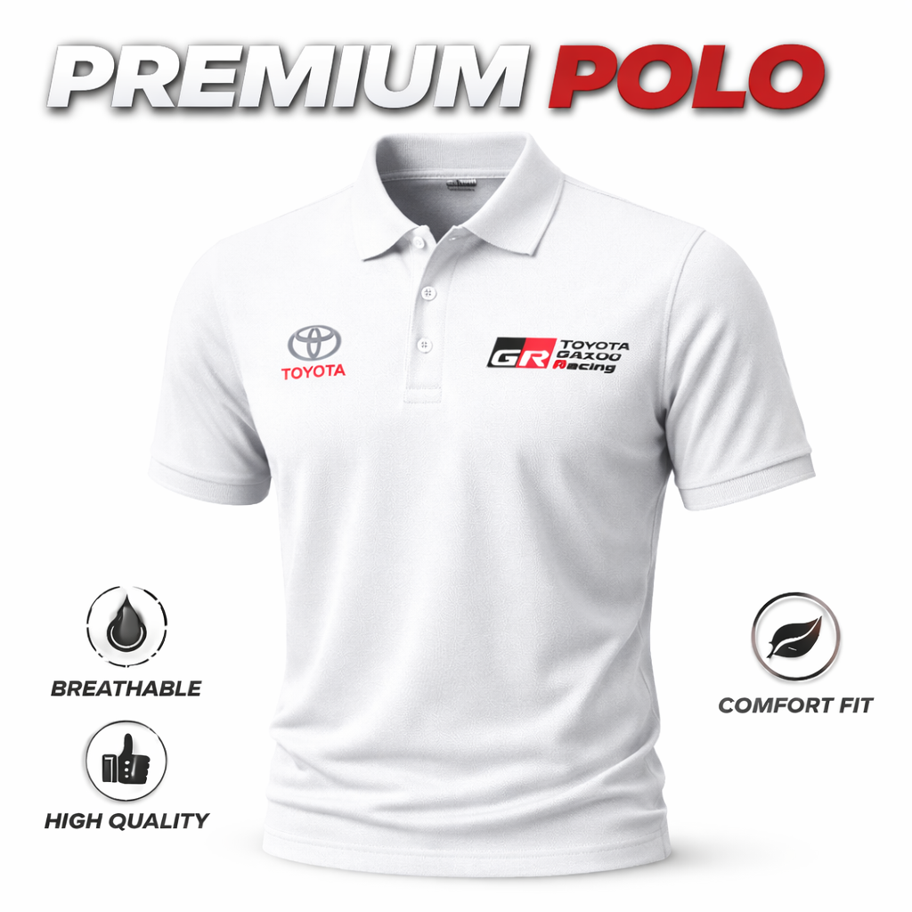 TSHIRT POLO TOYOTA GAZO BERSULAM (WHITE)