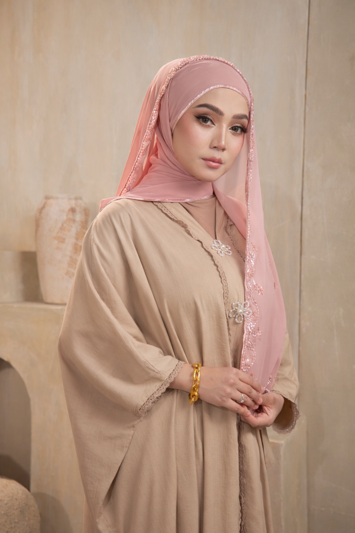 Beaded Shawl - Pink