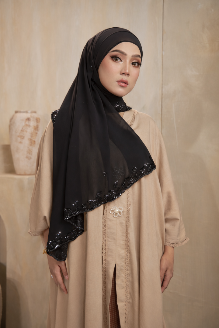 Beaded Shawl - Black