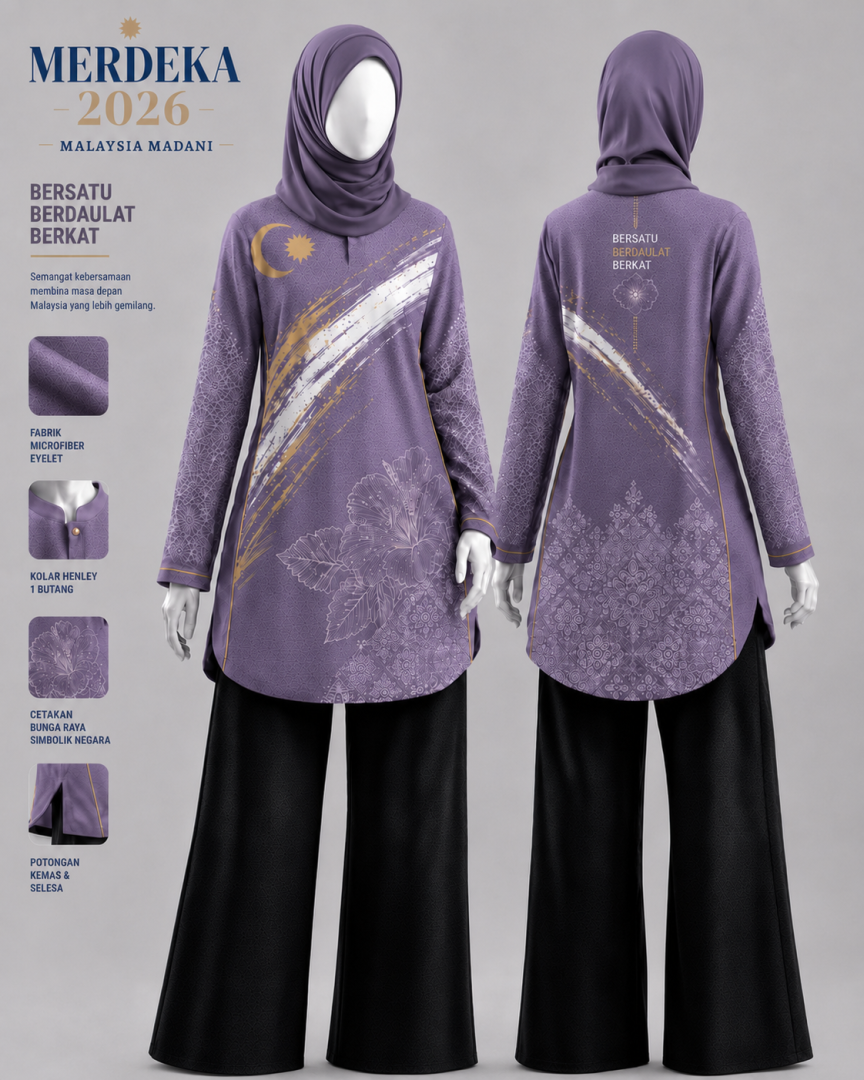 BLOUSE MERDEKA(PURPLE)