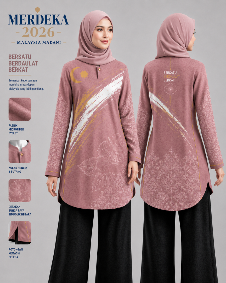 BLOUSE MERDEKA(PINK)